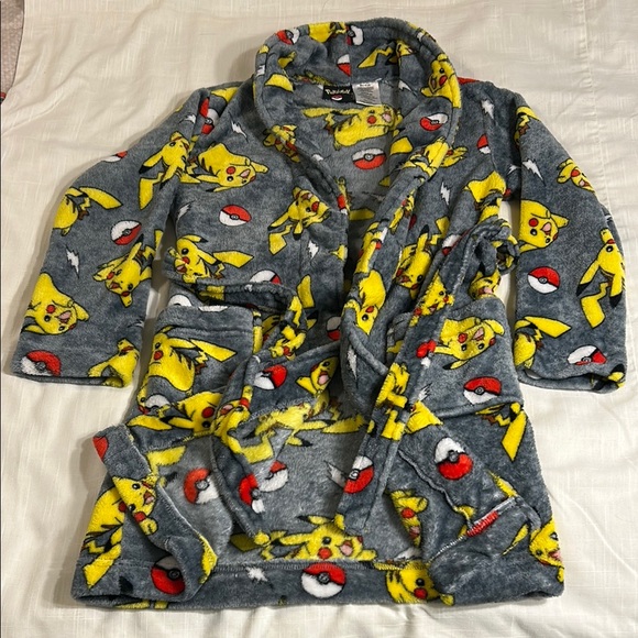 Pokemon Gray and Yellow Pikachu Robe - Picture 1 of 5